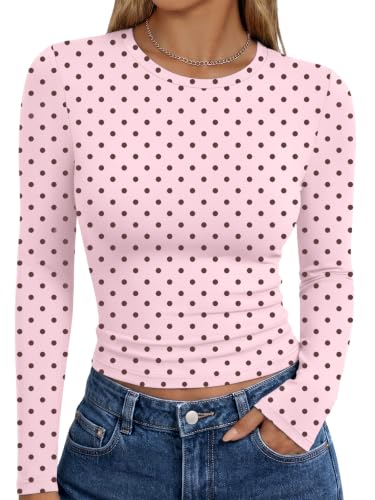 Image of Trendy Queen Womens Long Sleeve T Shirts Fall Fashion Basic Y2K Tops 2026