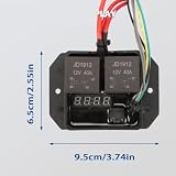 Für digitale Heizkörperlüfter-Controller-Schalter mit 12 V 0444, einstellbarem Temperaturbereich, elektrischer thermatischer Lüfterschaltersatz