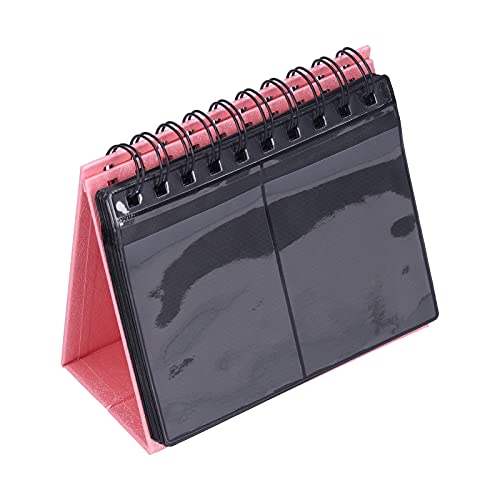 Tenpac Desktop-Fotoalbum, tragbares 3-Zoll-Fotoalbum für Fuji(Rosa)