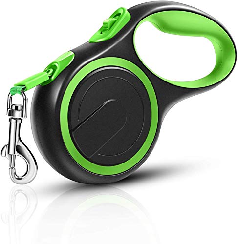 Pets Empire Retractable Dog Leash, Walking Jogging Training Leash with Polyester Tape for Small Dog Suit for 15kg/33lbs, with Hand Grip and One Button Brake (Medium, Multicolor)