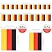 AhfuLife 33 Ft German String Flags Banner for World Cup Decorations 2026, 30 Pcs Small Germany Bunting String Flags - Double Sided for Football Events Garden Party Celebration Decor (5.5×8.3 Inch)