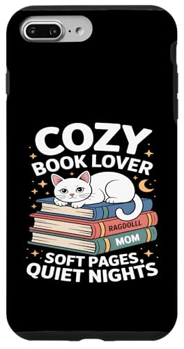 Cozy Book Lover Ragdoll Mom �\�t�g�y�[�W �Â��Ȗ� �X�}�z�P�[�X iPhone 7 Plus/8 Plus �p