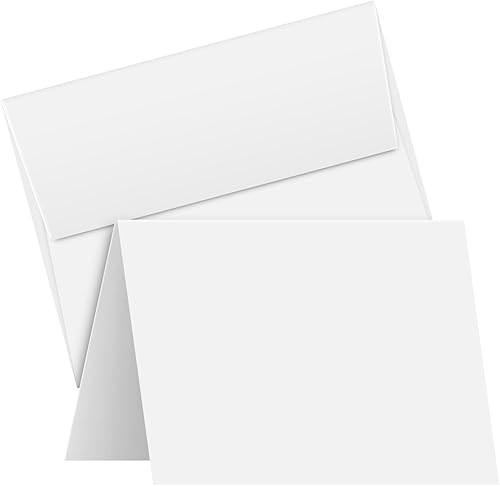 Juego de 100 tarjetas de felicitación blancas en blanco, cartulina A2 (4.25 x 5.5 pulgadas) y sobres, tarjetas personalizadas y personalizadas para