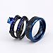 ringheart 2 Rings His and Hers Couple Rings Bridal Sets Black Gold Filled Blue Cz Womens Wedding Ring Sets Man Tungsten Carbide Ring Band