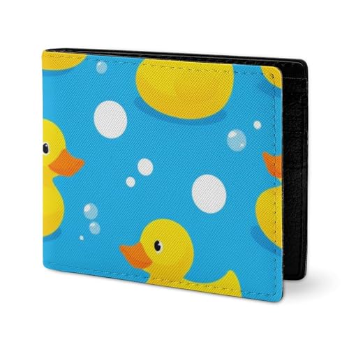 Slim Credit Card Holder for Men Women, Small Card Protector Organizer Case Yellow Rubber Duck Wallet2