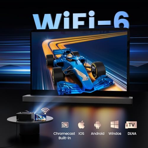 Bild 5 - Beamer 4K【800+ Offizielle Apps/Dolby Audio】 1500 ANSI | KI-Autofokus & HDR10 | HDMI eARC & CEC | WiFi 6 Bluetooth 5.4 | ONOAYO Smart Beamer 4K Heimkino perfekt für die WM