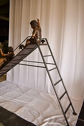 Estatua de Bronce Niños Jugando en Tobogán 114"x18"x83" miniatura 4