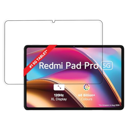 Image of Tough Lee Tempered Glass Screen Guard Protector for Redmi Pad Pro 12.1 inch (Anti Scratch, FingerPrint, SmudgeProof) (with Easy Installation Kit) (Pack of 1)