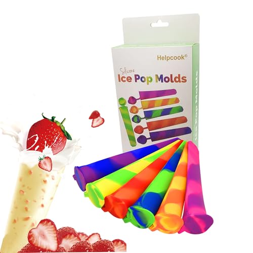 Helpcook Silicone Ice Pop Moulds, Pack of 6