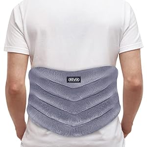 REVIX Almohadilla térmica para microondas para la espalda, paquete térmico extragrande para microondas con calor húmedo para cintura, estómago y hombro, paquete caliente o frío sin perfume, gris