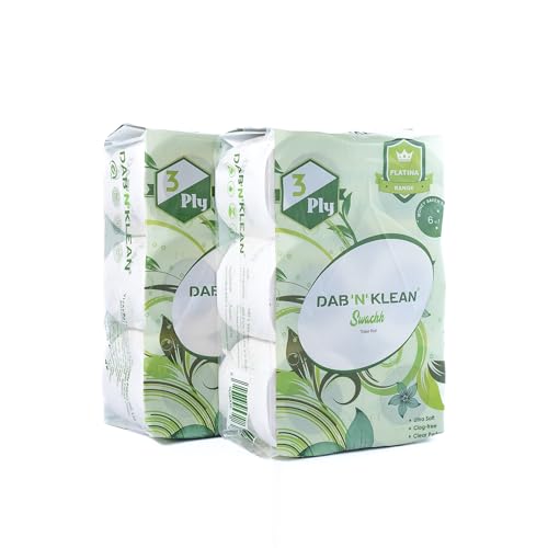 Image of 3 Ply Toilet Tissue Paper Roll - Pack of 12 | Soft & Ultra Absorbent | OBA-Free | Anti-Clog | Hygienic & 100% Natural Virgin Cellulose Fiber | 160 Pulls per Roll (12 Rolls (1920 Sheets))