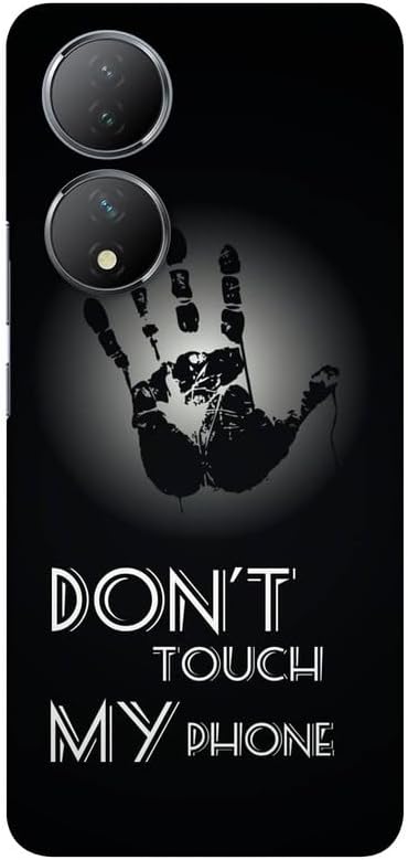 Next Door Enterprises Don't Touch My Phone Back Cover for Vivo Y100 (Poly Carbonate | Black)