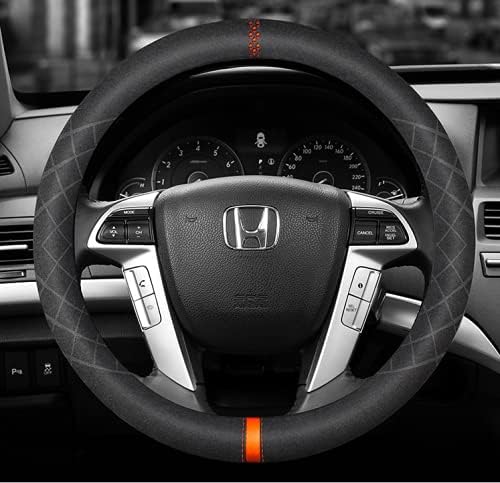 Nosir ホンダ オーバーのアイテム取扱 ステアリングカバー ハンドルカバー ホイールカバー N Box Cr V インスパイア ヴェゼル フリード ジェイド フィット シビック グレイス オデッセイ 本革スエード ブラウン 高級 自動車 五色選択 ホイール 内装品 Mサイズ