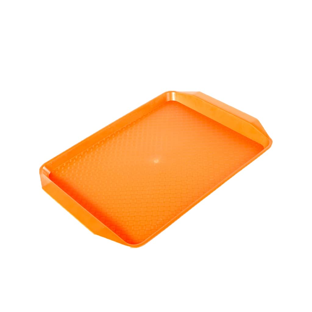 Grand plateau antidérapant de restauration rapide avec assiette latérale en plastique léger