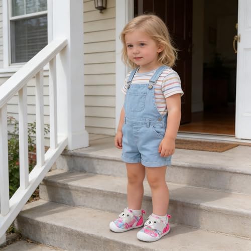 Image of FEETCITY Baby Walking Shoes Wide Baby Shoes Boys Girls Infant Sneakers Crib Shoes Breathable Toddler Barefoot Shoes Slip On Shoes