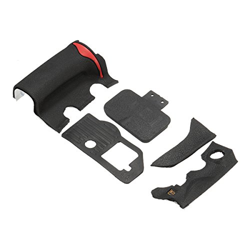 MASUNN 5 Pezzi Riparazione Parte di Grip in Gomma Cover unità Nero per Nikon D700 Fotocamera con Nastro