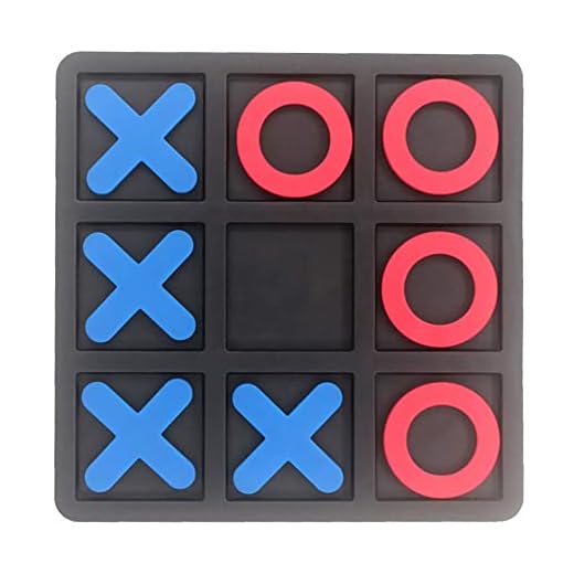 Tic Tac Toe Board Game,Tic Tac Toe Family Game, Classic Board Game, Classical Family Board Game,Children's Tic Tac Toe Game, Plastic tic tac Toe Game, Board Size 15 X 15 cm