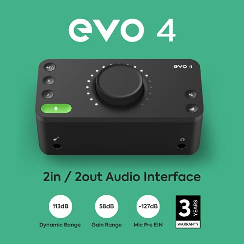 Audient Evo 4 2X2 Ultra Low Latency Audio Interface #TOP1
