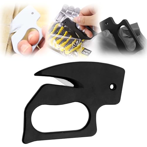 Letter Opener Envelope, Envelope Opener Slitter Mail Opener Tool with Concealed Sharp Blade for Home Office Portable Cutter Tool (Black)