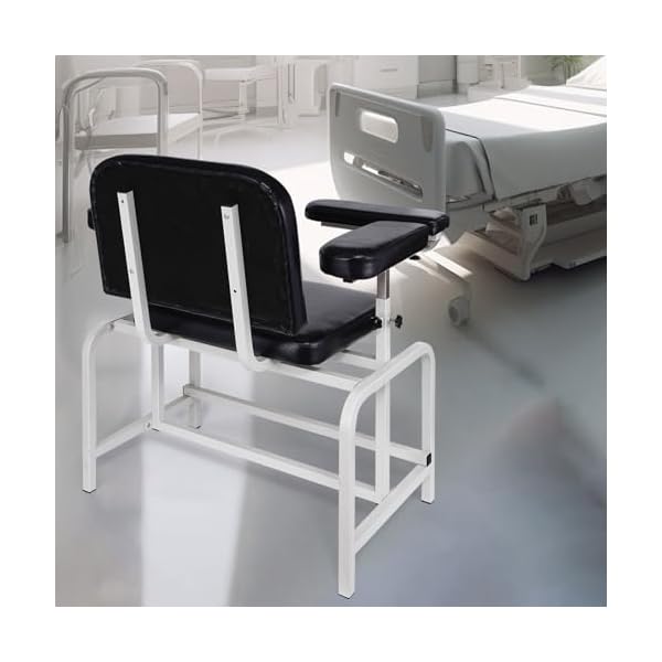 Phlebotomy-Blood-Drawing-Chair-with-Adjustable-Armrest-and-Steel-Frame-Extra-Large-Comfortable-Padded-Medical-Chairs-for-Hospital-Clinic-Lab-Medical-Facilities-Black Phlebotomy-Blood-Drawing-Chair-with-Adjustable-Armrest-and-Steel-Frame-Extra-Large-Comfortable-Padded-Medical-Chairs-for-Hospital-Clinic-Lab-Medical-Facilities-Black