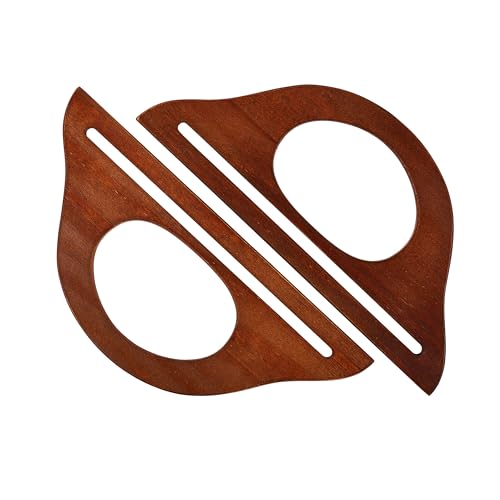 Bucilla 2 Piece Wood Purse Handle Pack, Brown