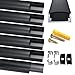 Chesbung LED Aluminium Profil, 6X1m LED Aluminium Leisten U-Form, LED-Kanäle, LED Profil Schwarz für LED-Streifen (1-12mm), mit Endkappen, Metall Befestigungs Clips und Montagematerial