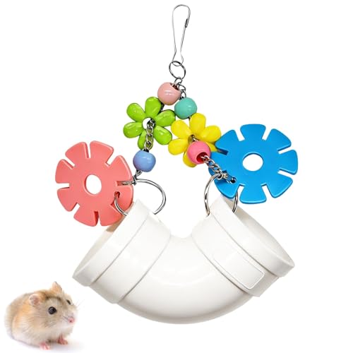 CYUXING Rat Toys Rat Cage Accessories Educational Foraging Toys Interactive Hanging Feeder Tool Colorful Beaded Floral Decorative Pieces Easy to Clean Suitable for Rodents