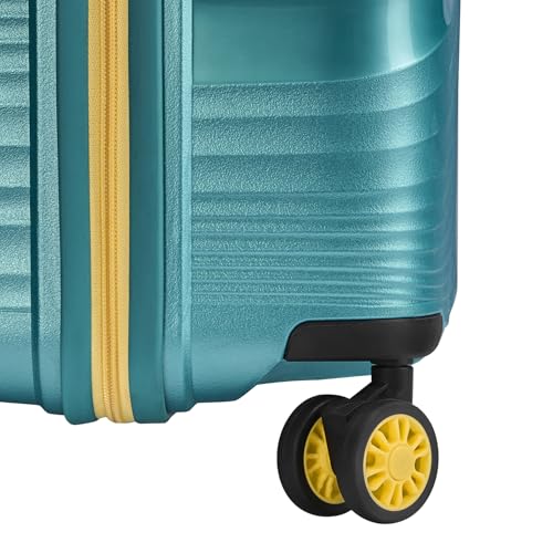 Image of Skybags Swirl Check-in Trolley Bag 75cm | Large Hard Luggage | 8 Wheels Suitcase for Travel | 3-Digit Combination Lock with Anti-Theft Zipper | Polypropylene | 3 Years Warranty - Unisex (Cyan)