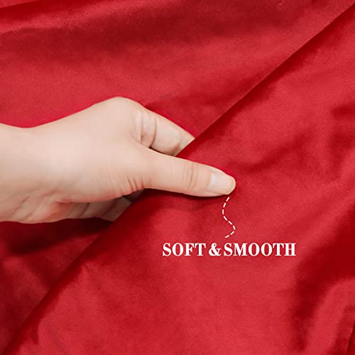 Bunny Chorus BC-876 36 Inches Christmas Tree Skirt, Classical Velvet Fur Plush Red Tree Skirt thumb #3