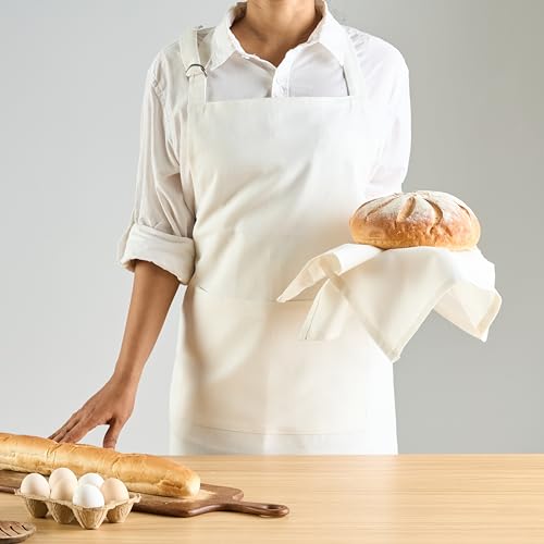 Image of Uni Plain Apron Title - 100% Cotton Kitchen Apron For Women & Men | Uni Plain, (28 inch X32 inch) | Durable Apron with Spacious Pocket - Perfect Kitchen Set for Home or Professional Use