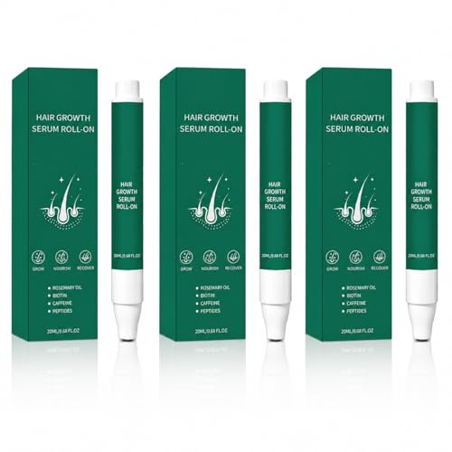Huile de romarin pour cheveux fins et clairsemés en sérum roll-on