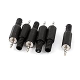 uxcell 6pcs 2.5mm Stereo Male Adapter Jack DIY Solder Headphones Audio Connector
