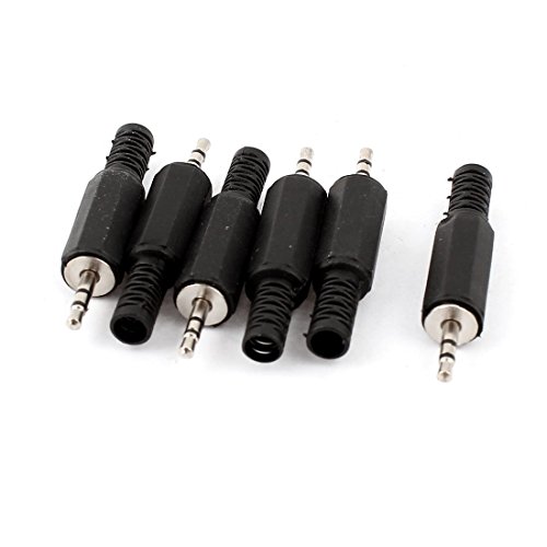 uxcell 6pcs 2.5mm Stereo Male Adapter Jack DIY Solder Headphones Audio Connector