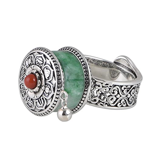 Bague gothique en argent sterling avec pierre vintage finement ciselée