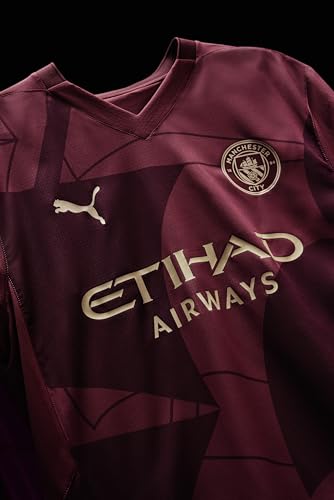 PUMA Manchester City Third Shirt 2024/25 Season - Authentic with Gift Box - Burgundy - Size: S - Image 3