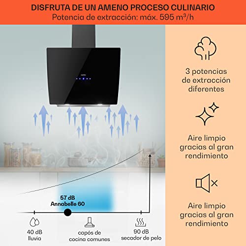 Klarstein-Campana-Extractora-Extractor-Cocina-para-Pared-con-Filtro-Aluminio-Antigrasa-para-Lavavajillas-Flujo-Aire-595mh-LEDs-Controles-Tactil-Campanas-de-Cocina-Extractores-Montaje-Pared