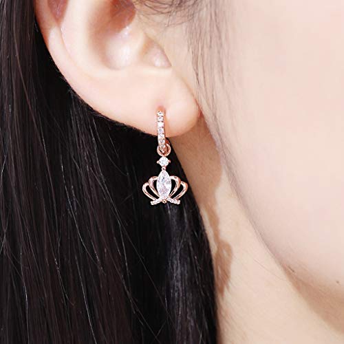 Boucles d'oreilles couronne en argent 925 le cadeau idéal pour elle - 4