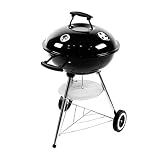 Fácil de montar y de alta calidad: esta parrilla de barbacoa es fácil de montar con instrucciones paso a paso (idioma español no garantizado), garantiza su uso en cualquier lugar. La parrilla ha pasado los 3 procesos de pulverización para que el metal pueda resistir hasta 800 ℃ de temperatura. El mango de la tapa está hecho de nailon resistente al calor, cuenco de carbón, rejilla de carbón y tapa están esmaltados, y la rejilla de la parrilla está hecha de acero galvanizado duradero. Ten en cuenta que la parte C y F ya estaba colocada en las piernas. 
