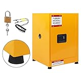 Amenitlif 17x17x18 Inch Flammable Storage Cabinet, Galvanized Steel Safety Cabinet with Adjustable Shelf, Fire Resistant & Leak-Resistant for Garage, Workshop, Industrial and Home Use