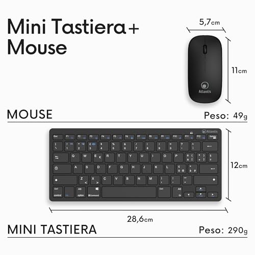 Teclado y ratón Atlantis Argo 900Pro inalámbricos con teclas de chocolate para Android 7