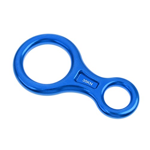 35KN Figura 8 - Anillo de sujeción para escalada y rappel, color azul