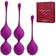 Liebeskugeln Kugeln Kegel Balls Trainingskugeln Beckenbodentrainer 3er Set Silikon Perfekt für Frauen Sie zum Sexspielzeug Erotik Beckenbodentraining (Lila)