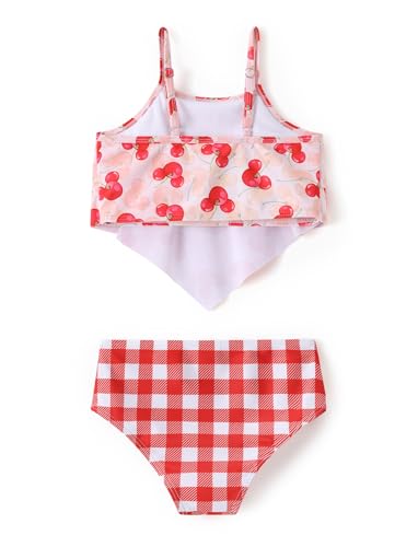 Image of Disney Frozen Elsa Stitch Moana Toddler Girls Two Pieces Ruffle Strap Bikini Top and Bottom Set Beach Swimsuit