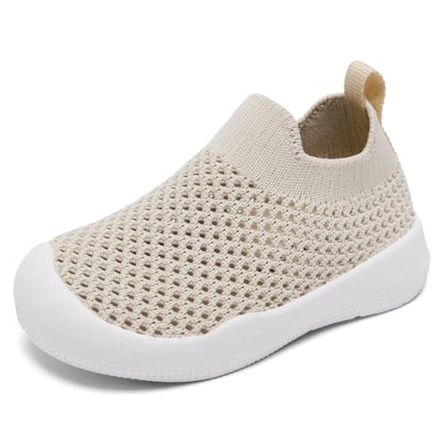 Image of Eashi Baby Boy Girl Non-Skid Indoor Infant Walking Shoes Breathable Warm Elastic Sock Shoes with Memory Sole Protect Toes Outdoor Sneakers