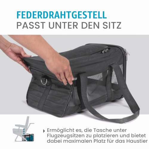 Sherpa Travel Transportbox für Haustiere, von Fluggesellschaften zugelassen, Large, anthrazit