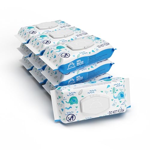 Image of Amazon Brand - Mama Bear 99% Water Baby Wipes, Hypoallergenic, Fragrance Free,720 Count Total (10 Packs of 72 Wipes Each)