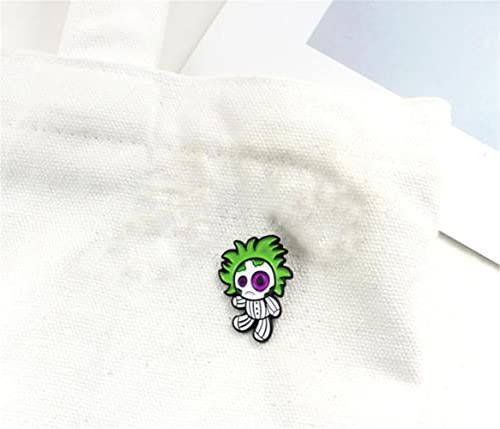 Image of Purple Eye Witches Green Hair Magician Muppet Brooch Badges Enamel Pin Fashion Jewelry Accessories