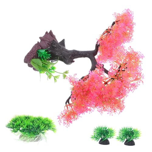 Kisangel 1 Juego De Plantas Simuladas Plantas Falsas para Acuario Decoración De Acuario Accesorios para Acuario Árbol para Pecera Plantas De Acuario De Agua Dulce Plantas Acuáticas