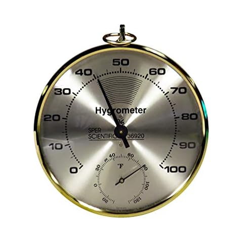 Sper Scientific Analog Dial Hygrometer and Thermometer 736920 - Large & Easy-to-Read Display Measures Temperature & Humidity for Home, Office, Greenhouses & Labs, Durable & Battery-Free Design Cover