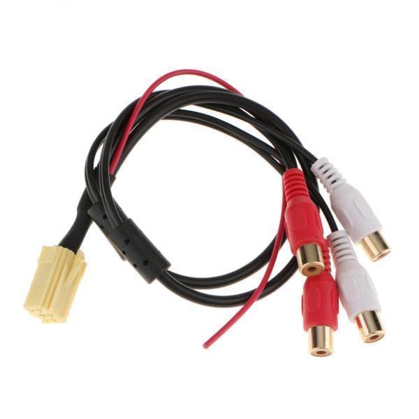ATORSE 2xMini ISO AUX Adapter 4RCA Cable for Blaupunkt VW Audi Seat Skoda Ford-image-10